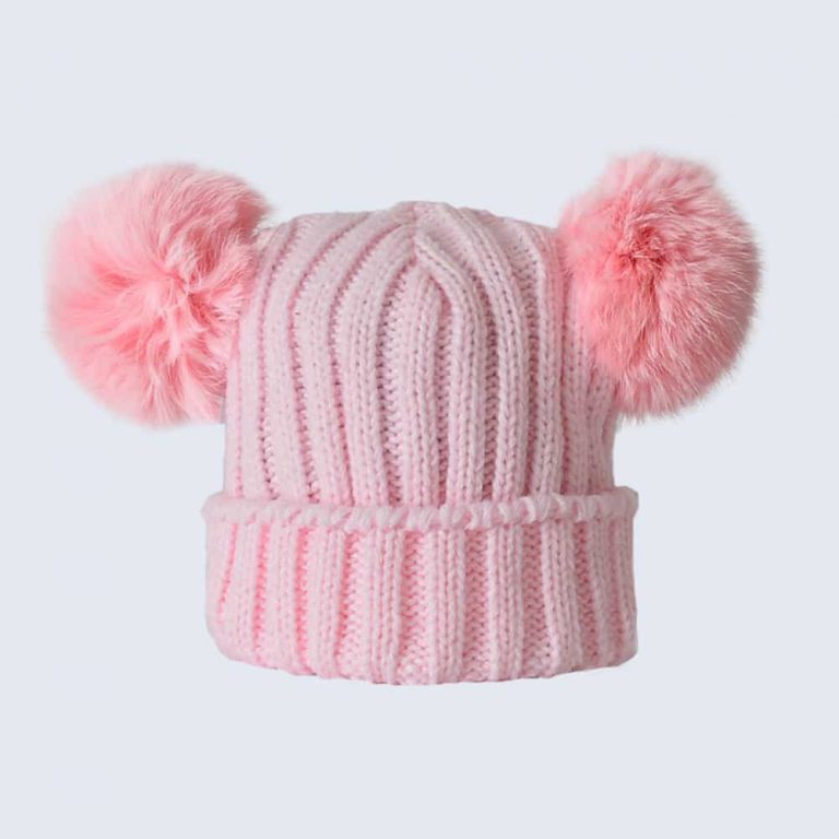 Tiny Tots Candy Pink Double Pom Pom Hat » Amelia Jane London